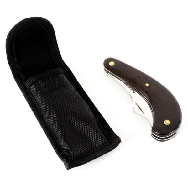 Bestick - Svart - Fällkniv/Gaffel - 20 cm - 2 delar - Praktisk med förvaringsetui