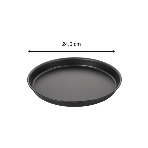 Pizzapanna - Zenker - 24,5 cm - Stål med teflonbeläggning - Höga kanter för puffad pizza