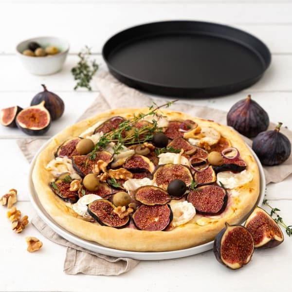 Pizzapanna - Zenker - 24,5 cm - Stål med teflonbeläggning - Höga kanter för puffad pizza