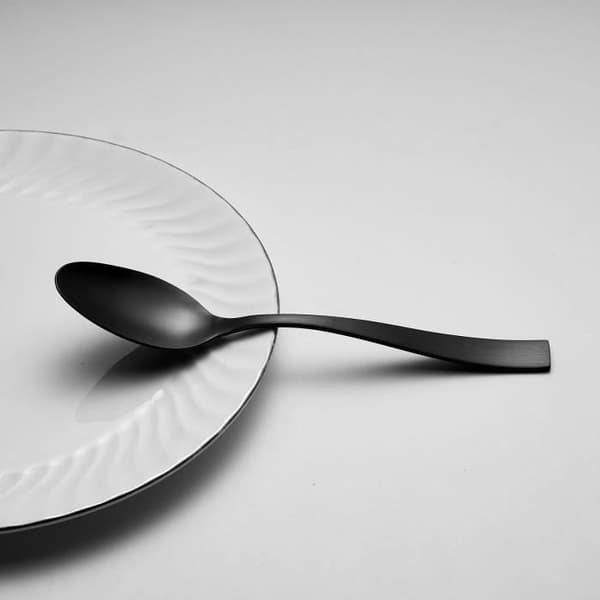Bestickset - ARTHUR MARTIN - AM5136 - 24 delar - Rostfritt stål - Svart finish
