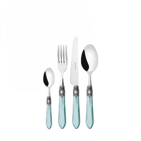 Bestick - OXFORD - 24 delar - Rostfritt stål 18/10 - Antik silverring - Pärlemor akryl