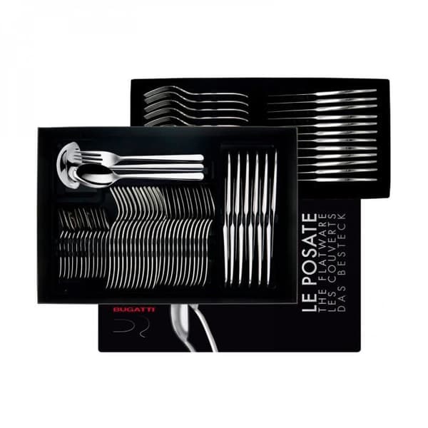 Ménagère - PRELUDIO - 75 Delar - Rostfritt stål 18/10 - Minimalistisk design - Diskmaskinssäker