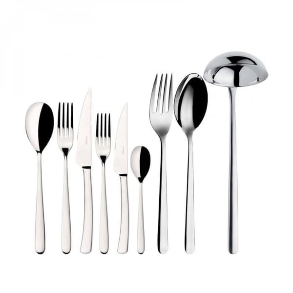Ménagère - PRELUDIO - 75 Delar - Rostfritt stål 18/10 - Minimalistisk design - Diskmaskinssäker