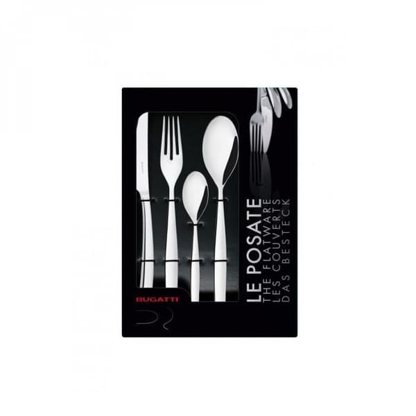 Ménagère 24 Delar - TOSCANA - Rostfritt Stål 18/10 - Diskmaskin - Modern Design - Slagen Monoblock