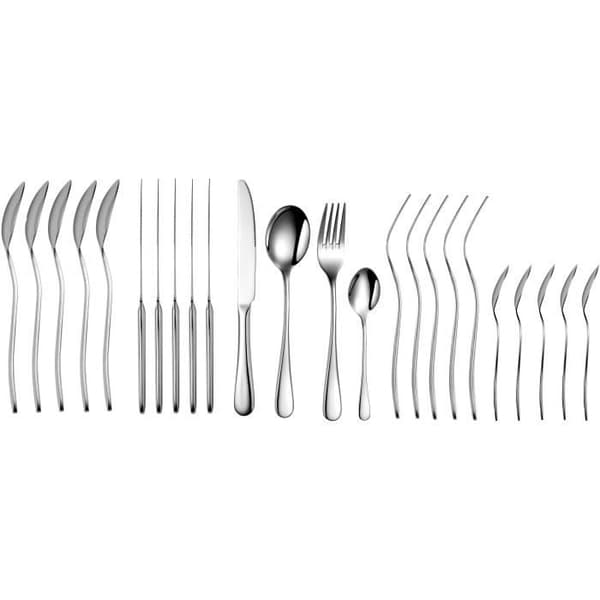 Bestickset - ARTHUR MARTIN - AM2202 - 24 delar - Rostfritt stål - Polerad spegelfinish med matt handtag