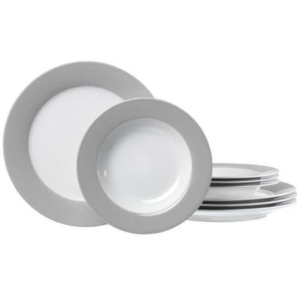 Middagsservering - Ritzenhoff - Breker Doppio - 8 st - Grå - Modell 596694