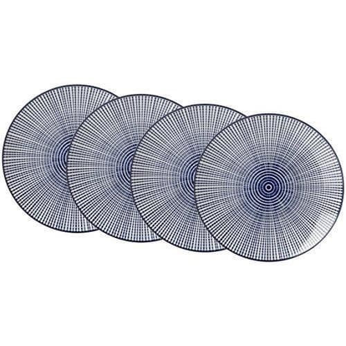 Ritzenhoff - Breker Set med Royal Makoto middagstallrikar, 4 delar, 26,5 cm diameter, porslin, blå/vit - 203486