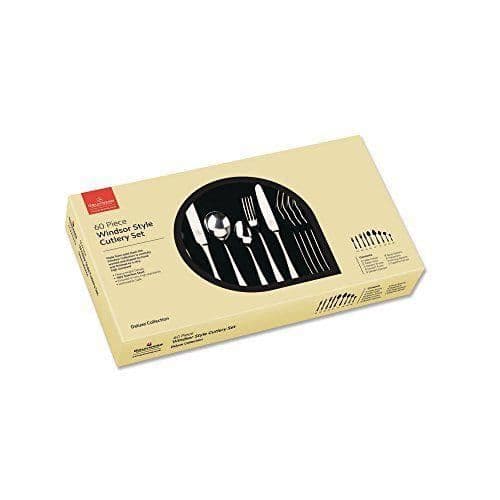 Grunwerg Windsor Carded Windsor Bestickset i en låda, spegel, 60st - 60BXWDR