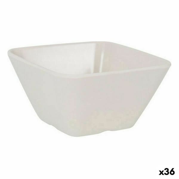 Snacksskål La Mediterránea Melamin Vit Glans 10 x 10 x 5 cm (36 antal)
