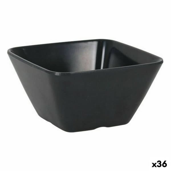 Snacksskål La Mediterránea Melamin Antracitgrå 10 x 10 x 5 cm (36 antal)