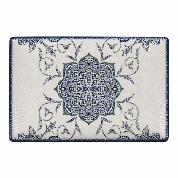 Servingsfat La Mediterránea Rosetta Porslin Rektangulär 30 x 20 x 2,5 cm (6 antal)
