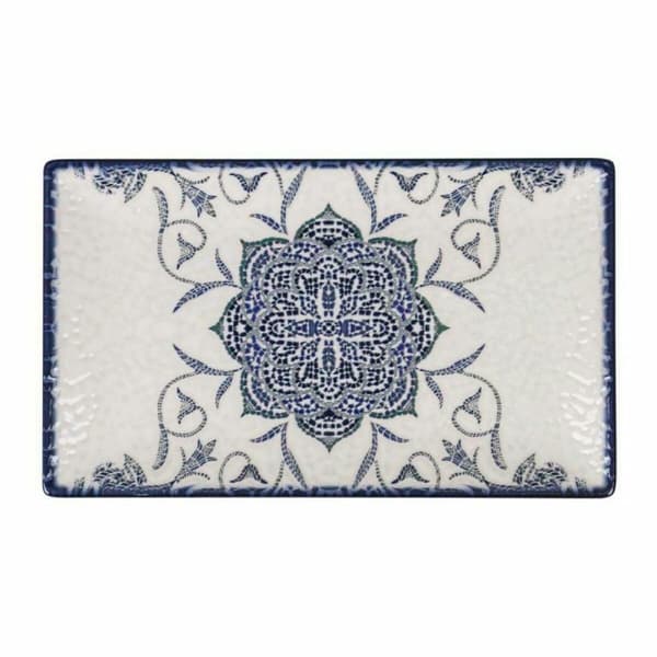 Servingsfat La Mediterránea Rosetta Porslin Rektangulär 25,3 x 15 x 1,8 cm (18 antal)