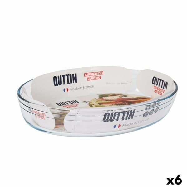 Ugnsform Quttin   Transparent Glas Avlång 3,4 L 35,1 x 24,1 x 6,5 cm (6 antal)