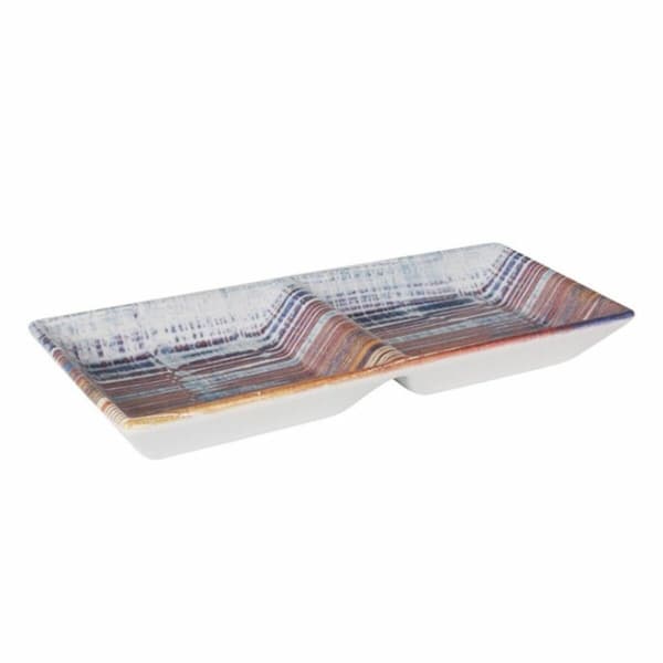 Snacksbricka La Mediterránea Boreal 2 Fack 25 x 11 x 3 cm (24 antal)