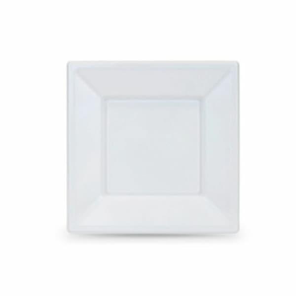 Set med återanvändbara tallrikar Algon Vit Plast 18 x 18 x 1,5 cm (36 antal)