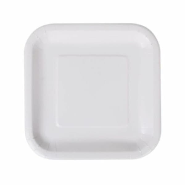 Tallriksset Algon Engångsanvändning Vit Papp 23 cm (36 antal)