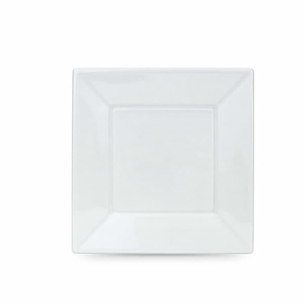 Set med återanvändbara tallrikar Algon Vit Plast 23 x 23 x 2 cm (24 antal)
