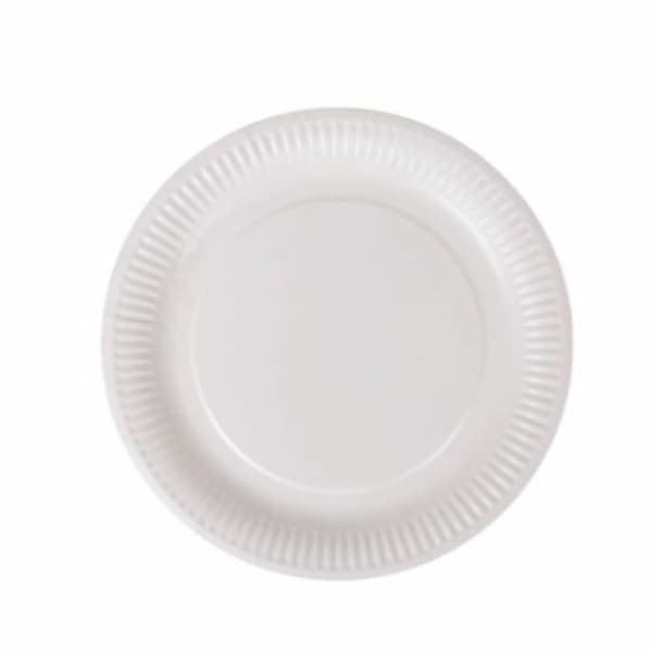Tallriksset Algon Engångsanvändning Vit Papp 23 cm (36 antal)