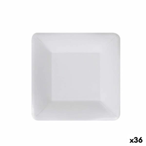 Tallriksset Algon Engångsanvändning Vit Papp 18 cm (36 antal)