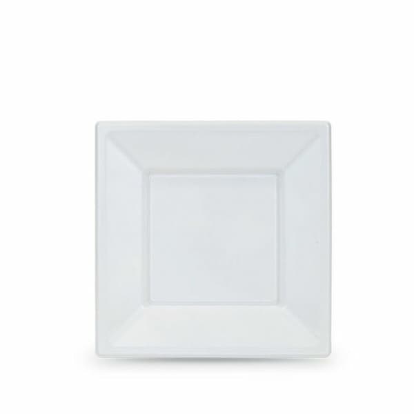 Set med återanvändbara tallrikar Algon Vit Plast 18 x 18 x 1,5 cm (24 antal)