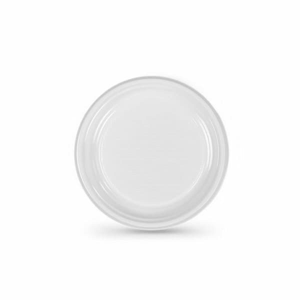 Set med återanvändbara tallrikar Algon Vit Plast (6 antal)
