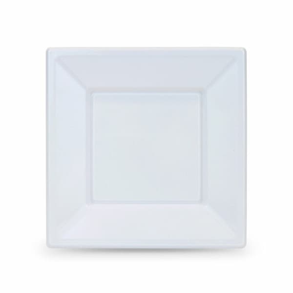 Set med återanvändbara tallrikar Algon Fyrkantig Plast 18 x 18 x 1,5 cm (24 antal)
