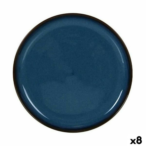 Snacksbricka La Mediterránea Chester Blå Rund 24,3 x 2,5 cm (8 antal)