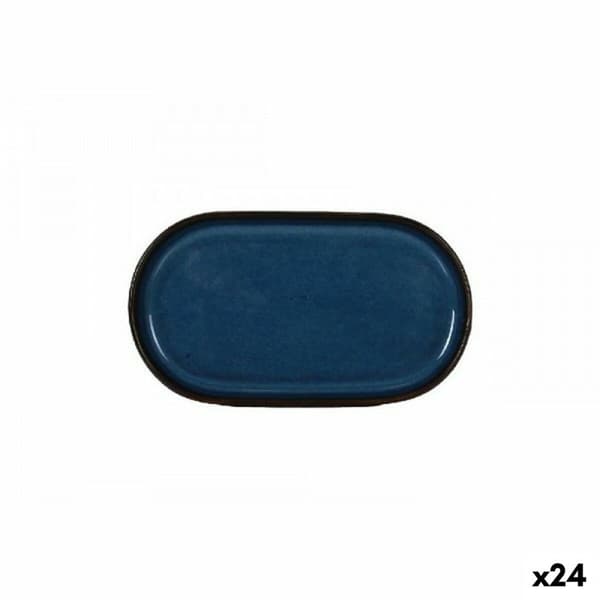 Snacksbricka La Mediterránea Chester Blå Avlång 13 x 8 x 4 cm (24 antal)