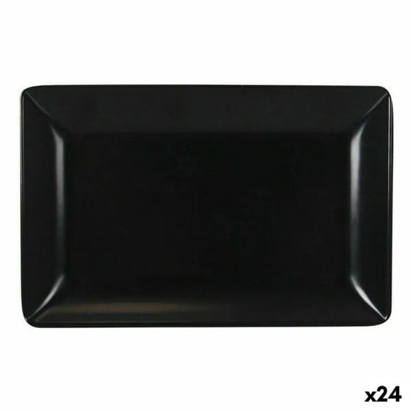 Snacksbricka La Mediterránea Melamin Antracitgrå 20 x 13 x 2 cm (24 antal)