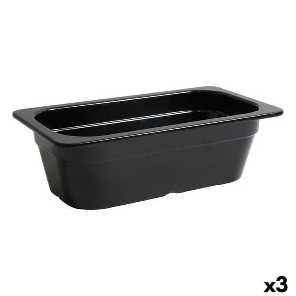Servingsfat Inde Svart 32,5 x 17,6 x 10 cm (3 antal)