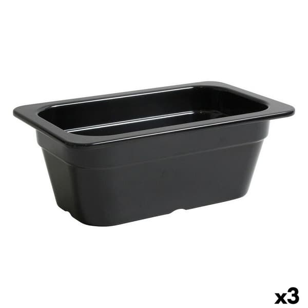 Servingsfat Inde Svart 26,5 x 16,2 x 10 cm (3 antal)