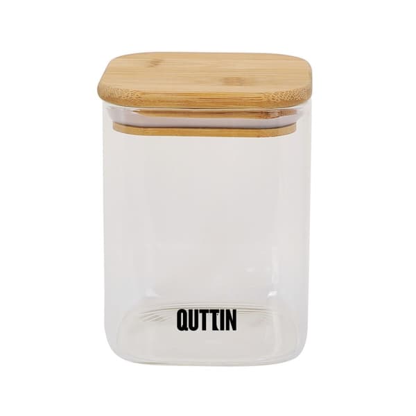 Behållare för matkonservering Quttin Bambu Borosilikatglas 480 ml (12 antal)