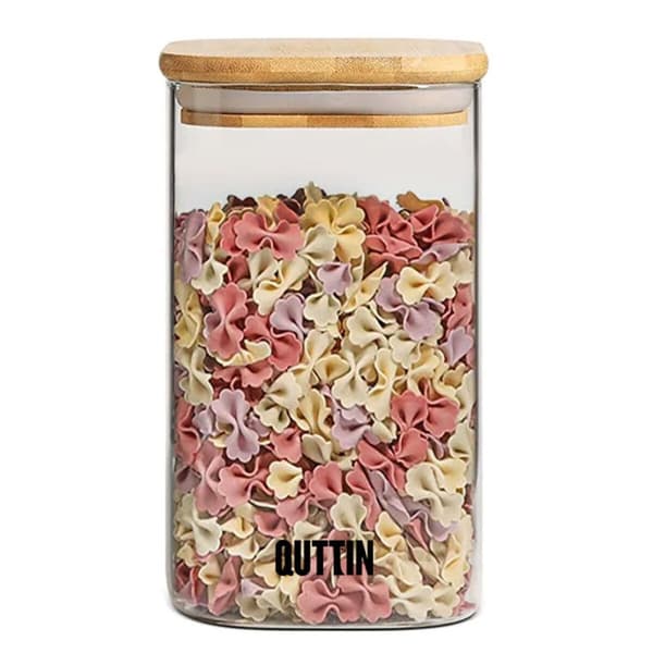 Behållare för matkonservering Quttin Bambu Borosilikatglas 720 ml (12 antal)