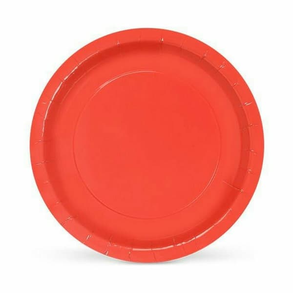 Tallriksset Algon Engångsanvändning Papp Röd 10 Delar 20 x 20 x 1,5 cm (36 antal)
