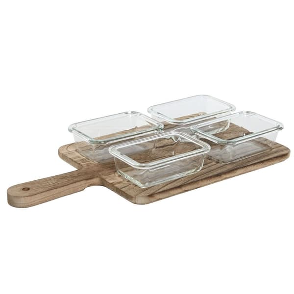 Snacksbricka Home ESPRIT Naturell 350 ml 39,5 x 20 x 5 cm