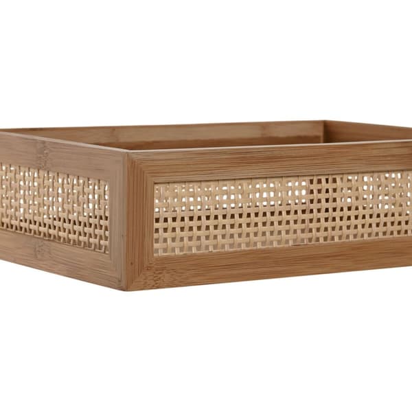 Snacksbricka Home ESPRIT Naturell 26 x 17 x 7 cm