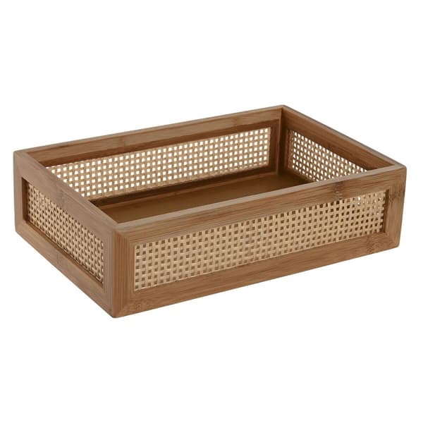 Snacksbricka Home ESPRIT Naturell 26 x 17 x 7 cm