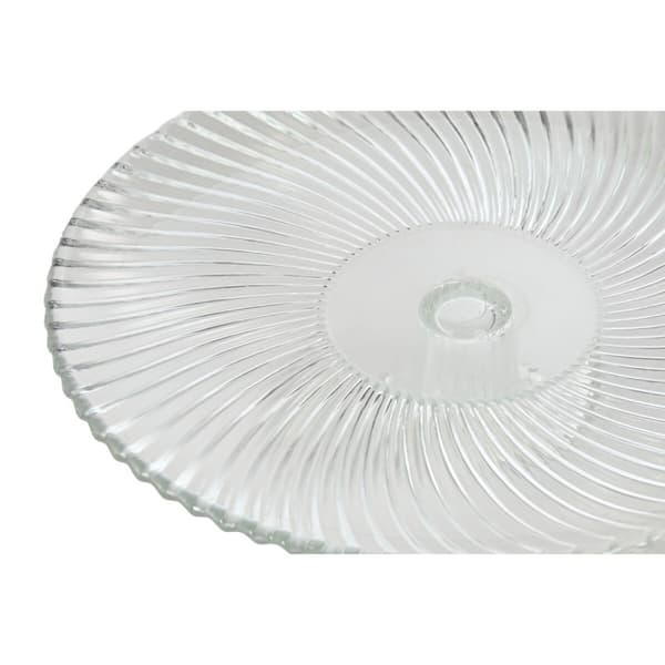 Platt skål Home ESPRIT Transparent Glas 26 x 26 x 8 cm