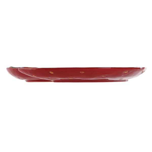 Tallrik Home ESPRIT Röd Stengods 32 x 31 x 3,5 cm
