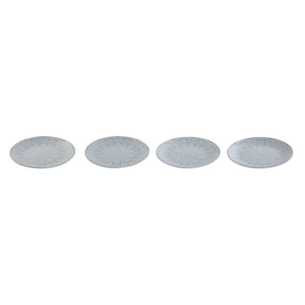 Tallriksset Home ESPRIT Blå Stengods Mandala Arab 19,5 x 19,5 x 2 cm