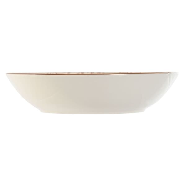 Tallriksset Home ESPRIT Brun Beige Porslin 20 x 20 x 4 cm
