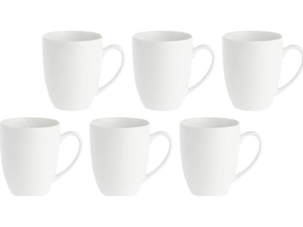 NPC Polska La Porcellana Bianca Essenziale 6 kopper med håndtak 450 ml