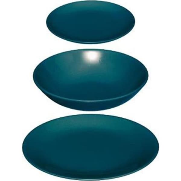 Middagsservering - Colorama - 18 delar - Blå - Lergods - Tål diskmaskin