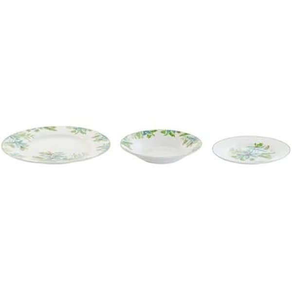 Servis - DKD HOME DECOR - Standard - 18 delar - Blommor - Porslin, Keramik, Stengods