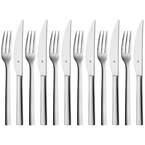 Steakbestick - WMF - Set 12 delar - Cromargan - Rostfritt stål 18/10 - Diskmaskinskompatibel