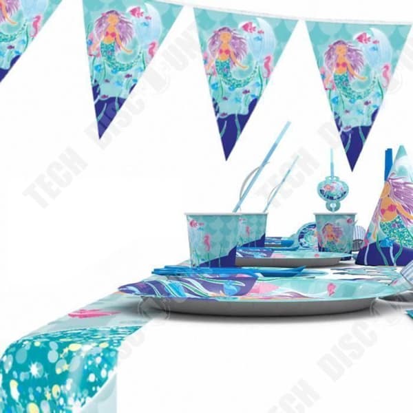 TD® servisset - Sjöjungfrutema Festdekoration - Festservis, Favor Set