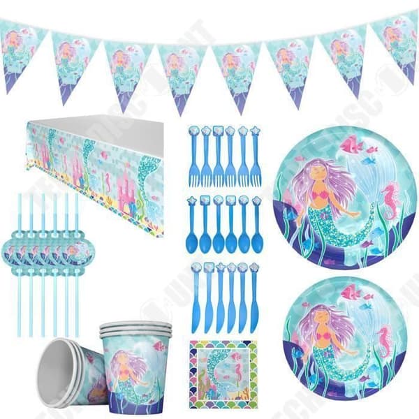 TD® servisset - Sjöjungfrutema Festdekoration - Festservis, Favor Set