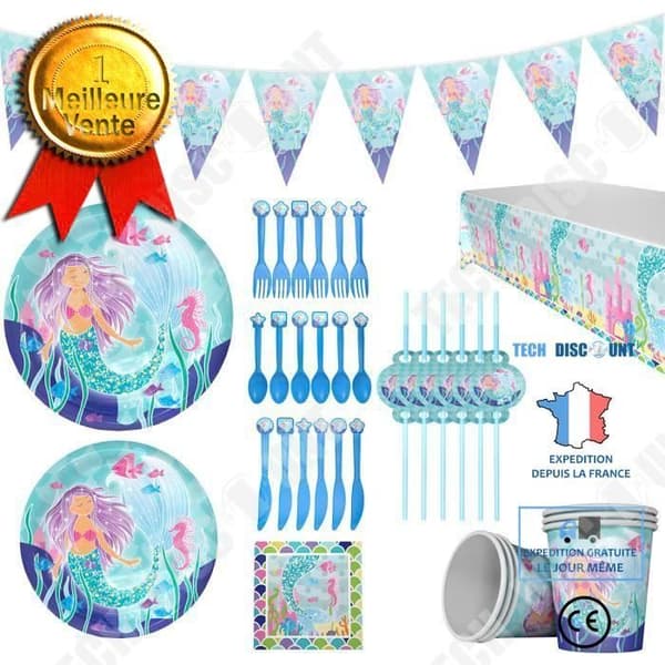 TD® servisset - Sjöjungfrutema Festdekoration - Festservis, Favor Set