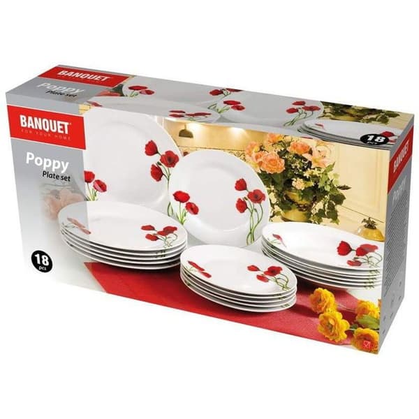 BANQUET Bordsdukning 18 delar POPPY A02565