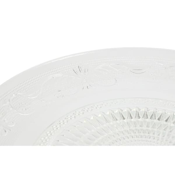 Platt skål Home ESPRIT Transparent Glas 29 x 29 x 9,2 cm